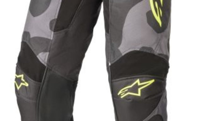Pantaloni Moto Alpinestars Mx Youth Racer Tactical Gri / Galben / Verde Marimea 22 3741221/9155/22
