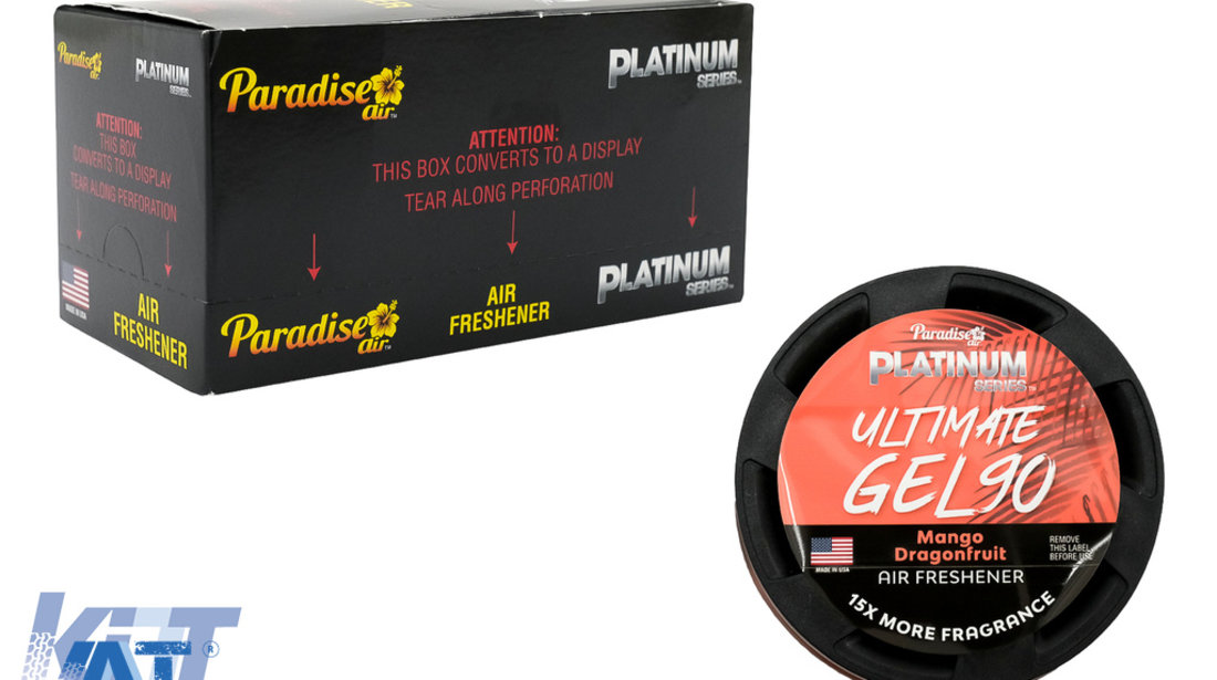 Paradise Fresh Aer Ultimate Gel Odorizant Seria Platinum 4 Bucati Mango Dragonfruit