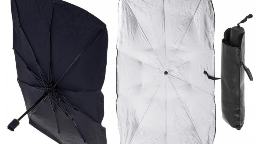 Parasolar Auto tip umbrela pentru parbriz, dimensiune 65 x 110 cm, culoare neagra AVX-KX5286_1