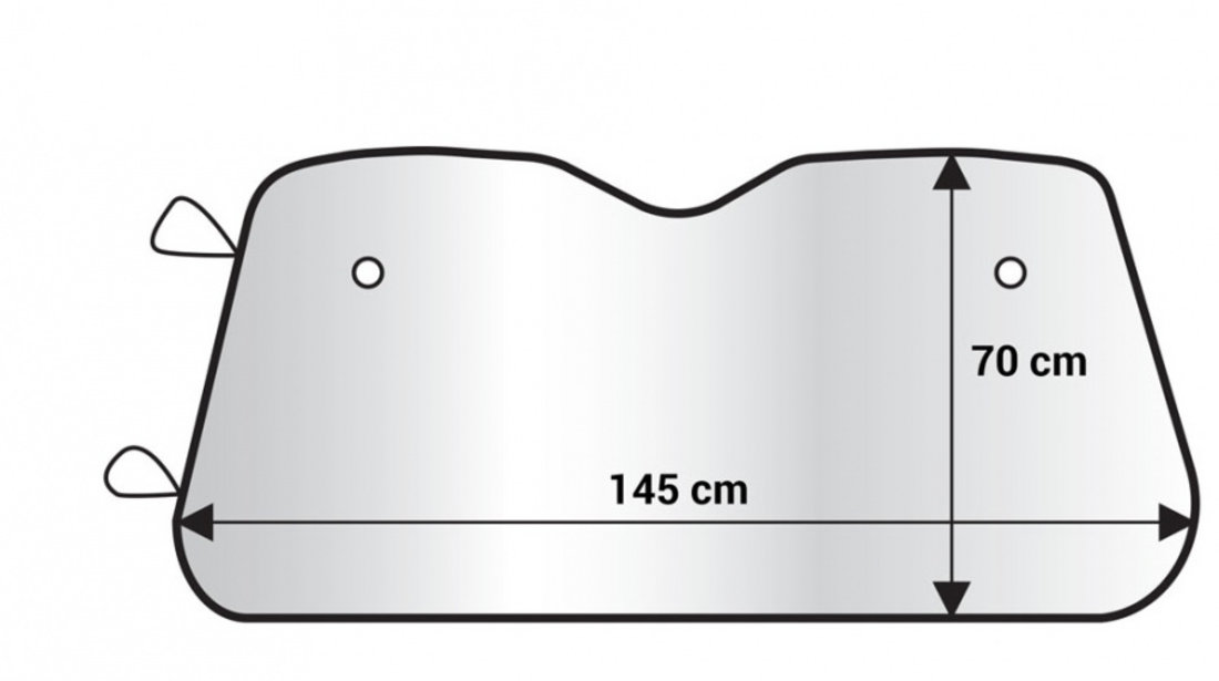 Parasolar Parbriz Amio Epe Foam Argintiu 145X70CM 01535