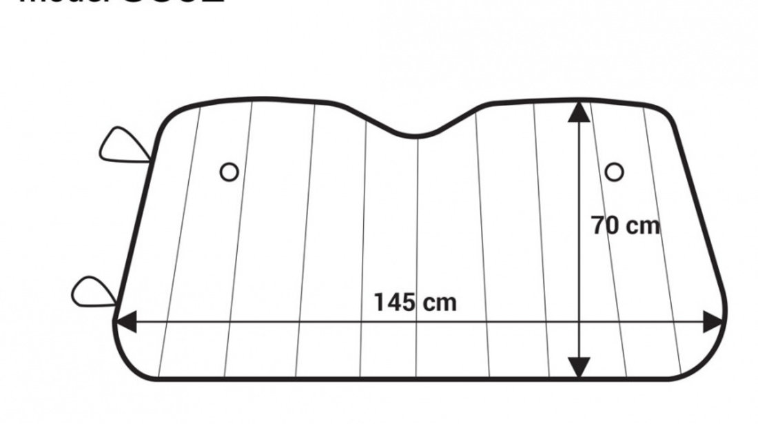 Parasolar Parbriz Amio Pe Bubble Argintiu 145X70CM 01532