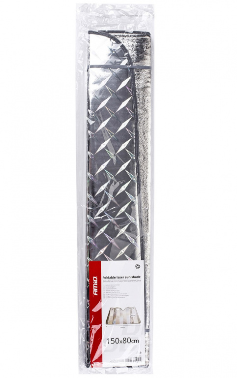 Parasolar Parbriz Amio Pliabil Laser Argintiu 150X80CM 02909