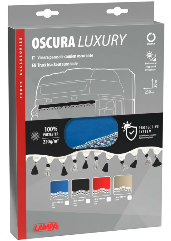 Parasolar Textil Camion Lampa Oscura, Albastru LAM98646