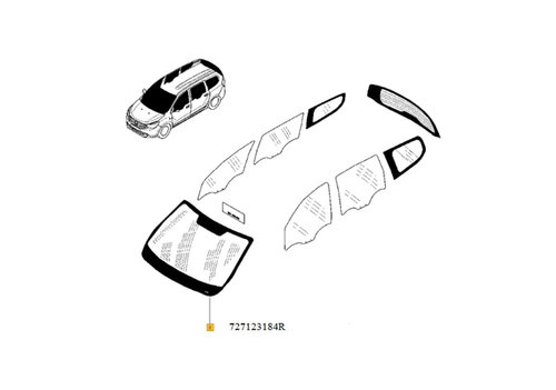 Parbriz Dacia Dokker NOU 727123184R 727127011R OE