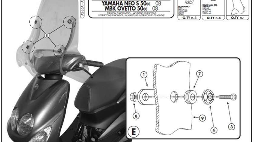 Parbriz Moto Givi Yamaha Neo's 50 GIA285A
