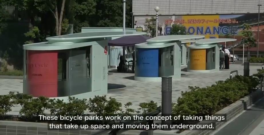 Parcarile pentru biciclete din Japonia te fac sa te simti in epoca de piatra