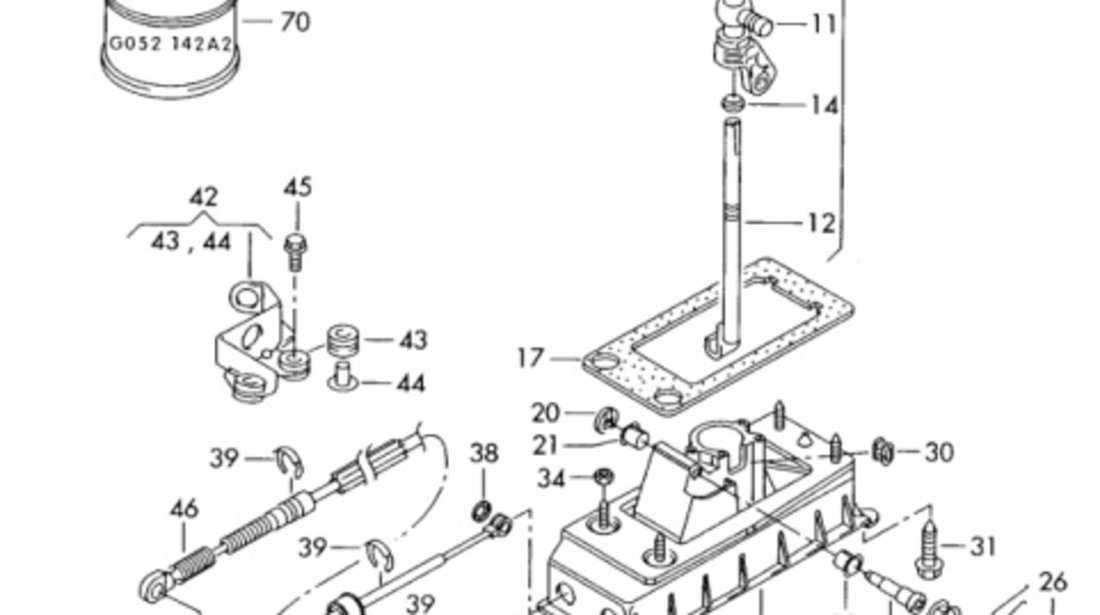 Parghie sufe timonerie SEAT IBIZA IV (6L1) [ 2002 - 2009 ] 16V (AUB, BBZ) 74KW|100HP OEM 6Q0711201 6Q0 711 201