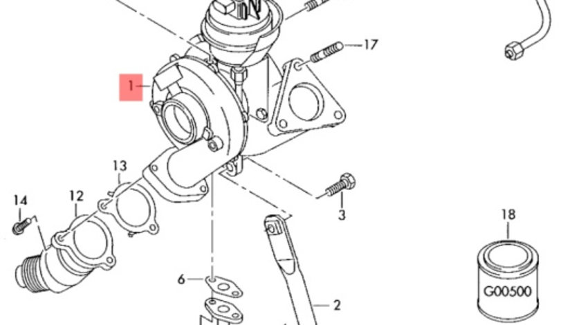 Parte rece turbina Audi A4 B8 (8K) Avant 2011 2.0 TDI OEM 03L145701D