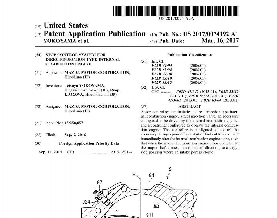 Patentele inregistrate de Mazda
