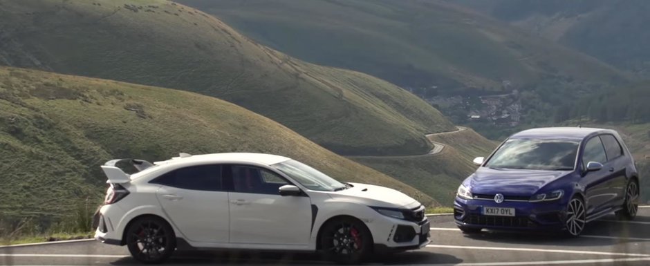 Pe hartie sunt aproape identice, insa in realitate lucrurile stau altfel. Test comparativ cu Golf R si Civic Type R