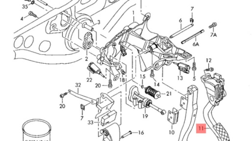 Pedala acceleratie 8K1721523Audi A4 B8 2.0 TDI CAG 103 KW OEM 8K1721523