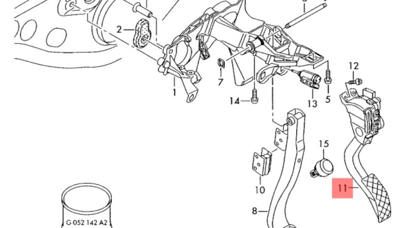 Pedala acceleratie Audi A4 B8 2.7 TDI CGK OEM 8K1723523