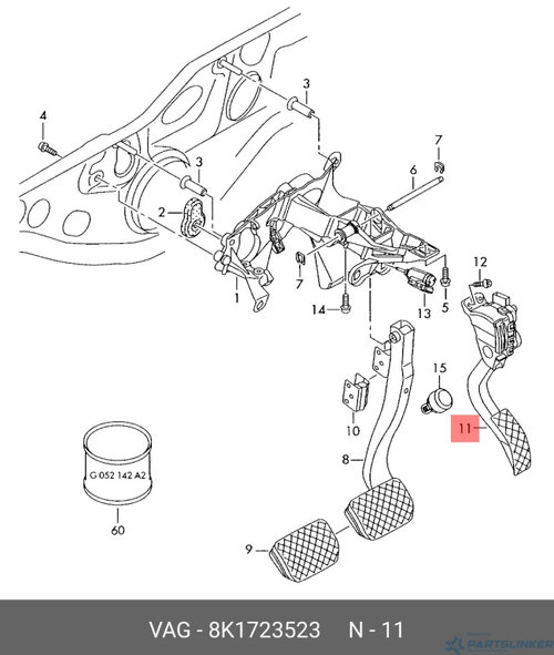 Pedala acceleratie Audi A4 B8 (8K) Avant 2011 2.0 TDI OEM 8K1723523