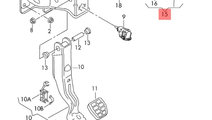 Pedala acceleratie Volkswagen Amarok 2H OEM 6Q1723...