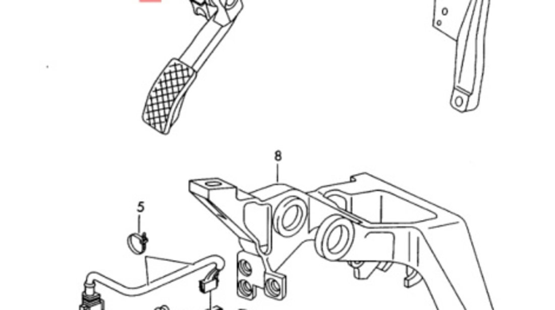 Pedala acceleratie Volkswagen Passat B5.5 1.9 TDI AVB 8D1721523J OEM 8D1721523J