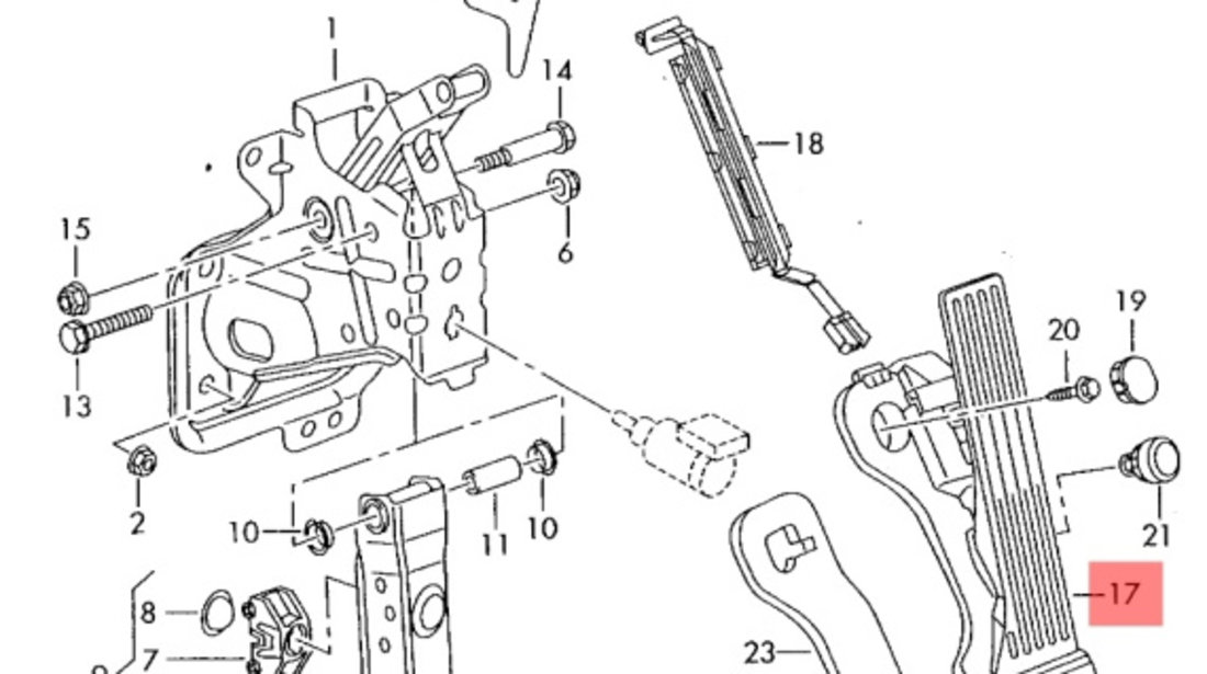 Pedala acceleratie Volkswagen Passat B6 2.0 TDI 1K1721503L OEM 1K1721503L