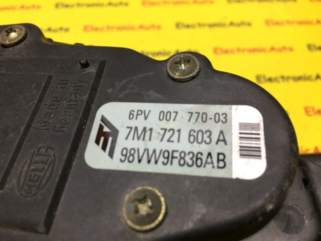 PEDALA acceleratie VOLKSWAGEN SHARAN, 7M1721603A, 6PV00777003, 98VW9F836AB,