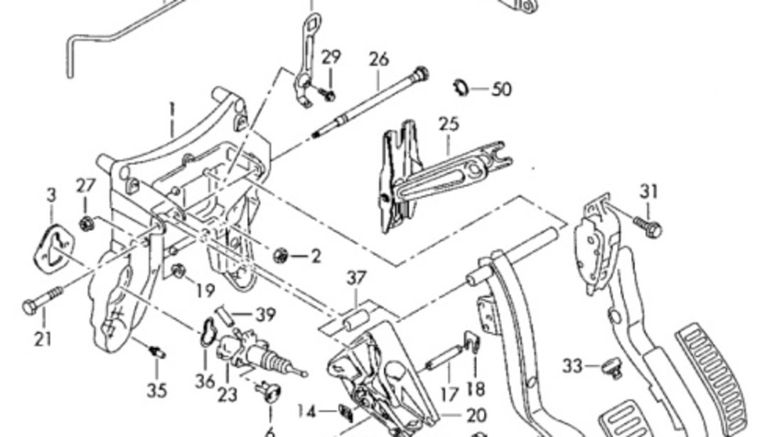 Pedala ambreiaj VOLKSWAGEN TOUAREG (7LA, 7L6, 7L7) [ 2002 - 2013 ] OEM 7L0721318