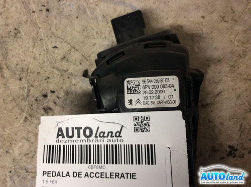Pedala de Acceleratie 9654405980 1.6 HDI Peugeot 207 2006