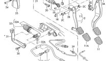 Pedala de frana Audi A4 8E 2002 2003 2.5 TDI AKE O...