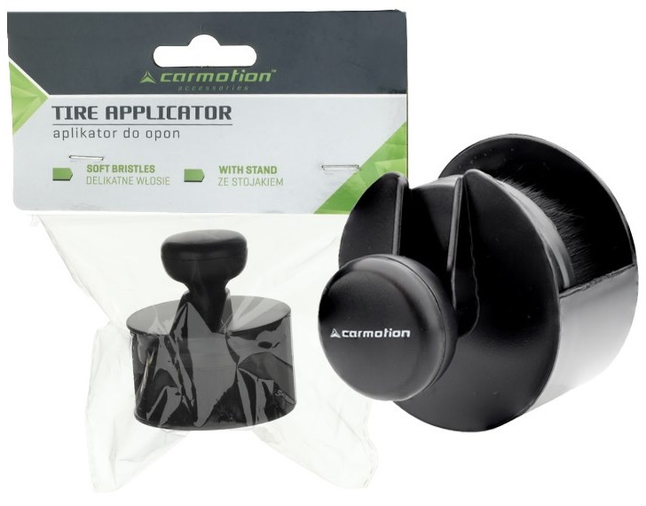 Perie Aplicatoare Anvelope + Suport Carmotion Negru 83113