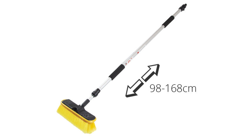 Perie Auto Cu Racord De Apă 98-168 Cm /20,3 Cm Cap Perie Amio 01045