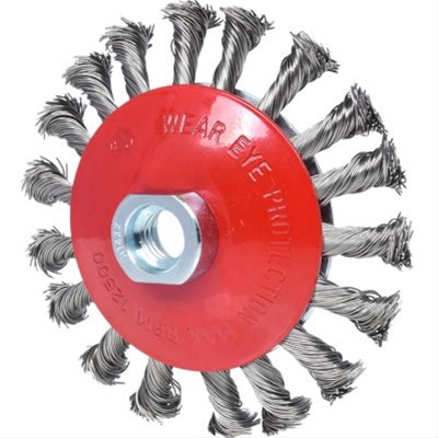 Perie Conica Inoxidabila Din Sarma 0,5mm, D.115mm Ks Tools 340.0051