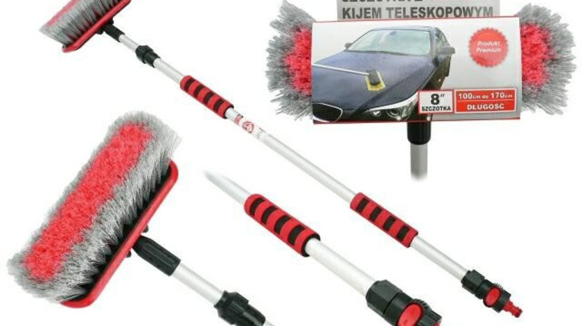 Perie Curatat Auto Extensibila Cu Brat Telescopic Cu Racord Apa Carcommerce 100-170CM Alfa III 42662