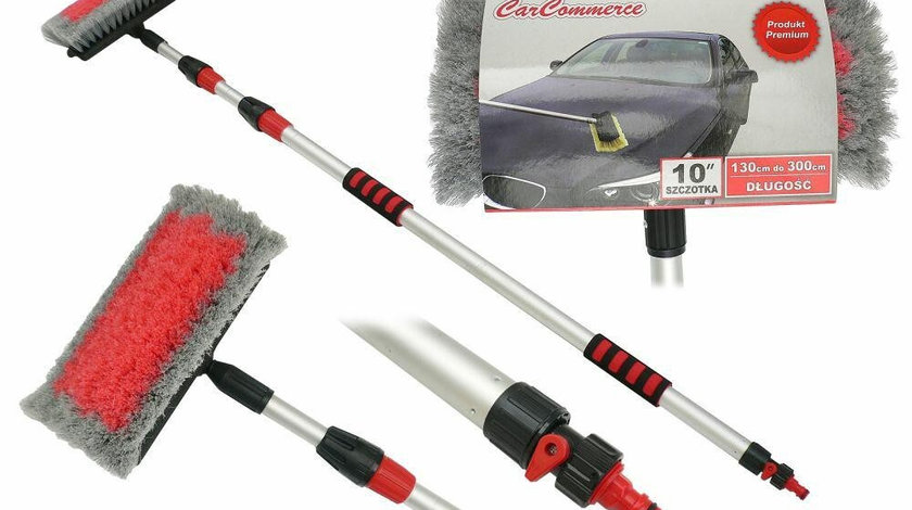 Perie Curatat Auto Extensibila Cu Brat Telescopic Cu Racord Apa Carcommerce 130-300CM Alfa VI 42681