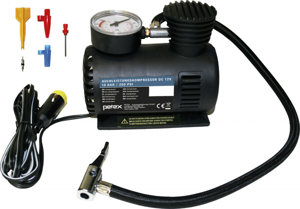 Petex Compresor Auto Cu Manometru 12V 445110PX