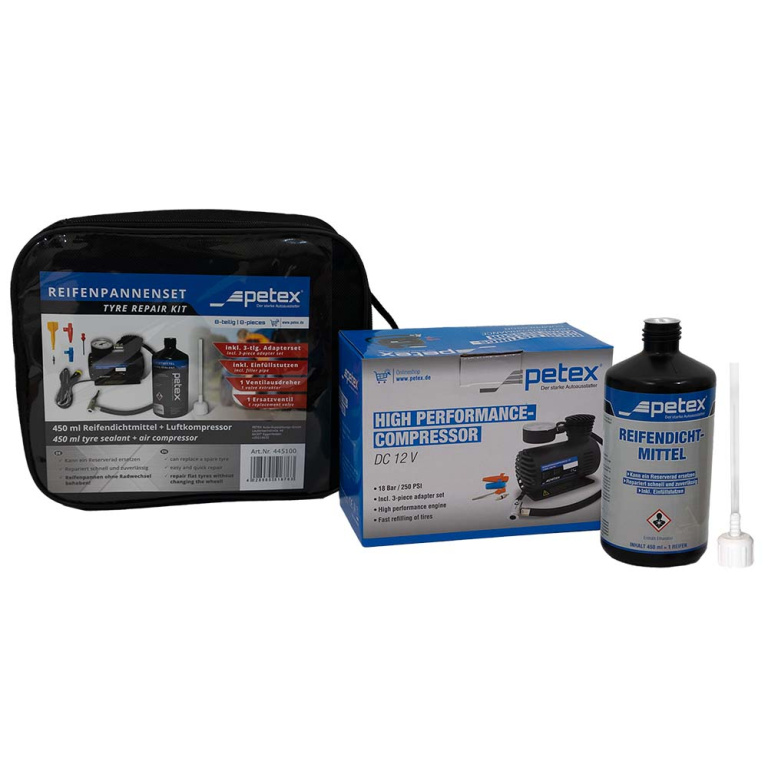 Petex Kit Reparat Pana Compresor + Solutie Etansare 445100PX