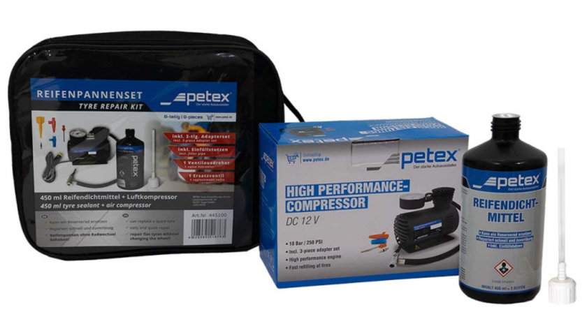 Petex Kit Reparat Pana Compresor + Solutie Etansare 445100PX