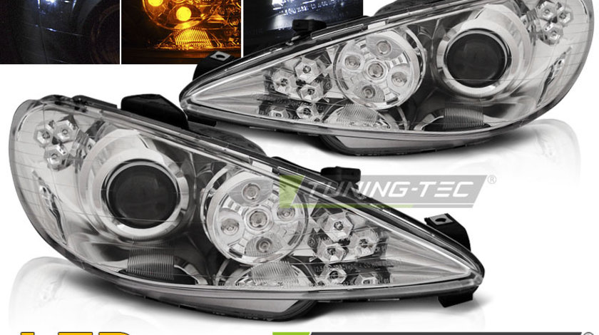 PEUGEOT 206 02-ANGEL EYES Crom look LED