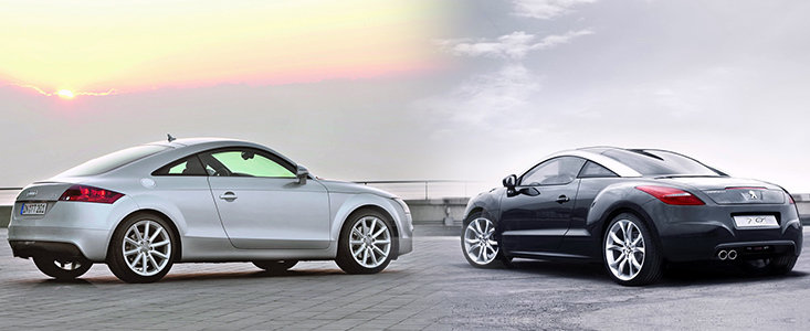 Peugeot RCZ versus Audi TT Peugeot RCZ versus Audi TT