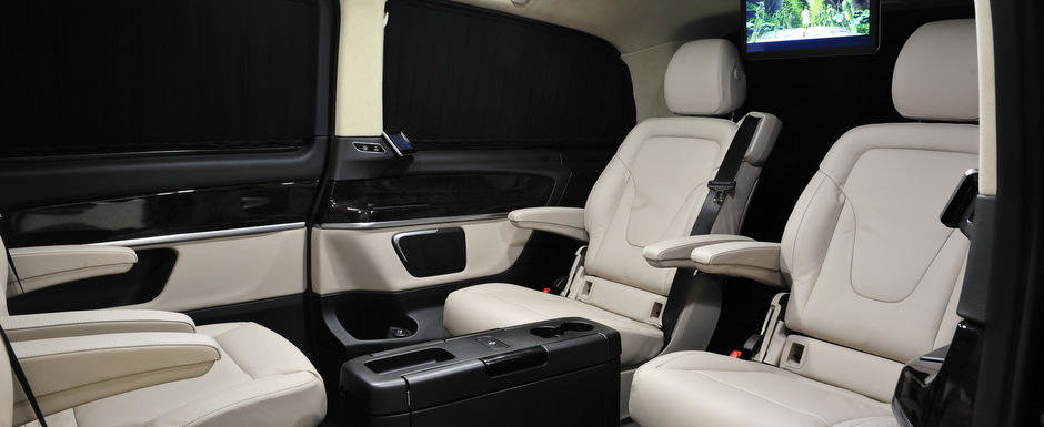 Piele, TV si internet pentru toata lumea. Brabus V-Class, pe scurt.