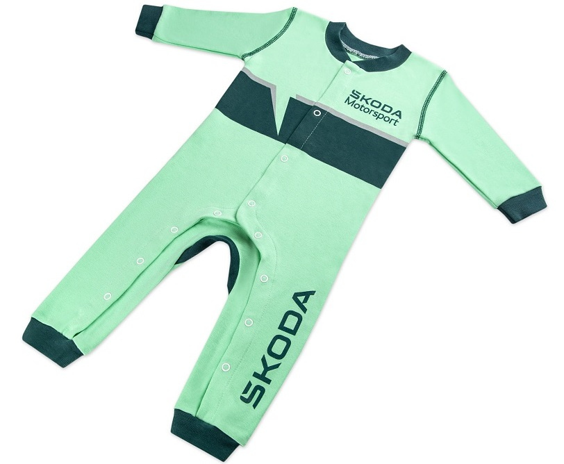 Pijama Copii Oe Skoda Motorsport Verde Electric Marimea 74 000084401P