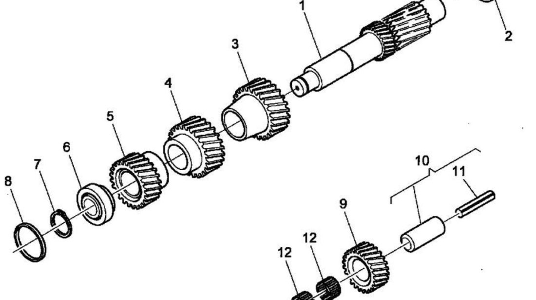 Pinion 35 dinti cutie viteza manuala Renault Premium DXi (poz.4) EURORICAMBI 5001853611