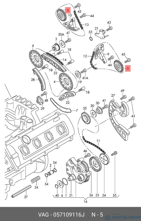 Pinion ax came 2.7 TDI Audi A4 B8 CGKA 2009 2010 2011 2012 OEM 057109116J