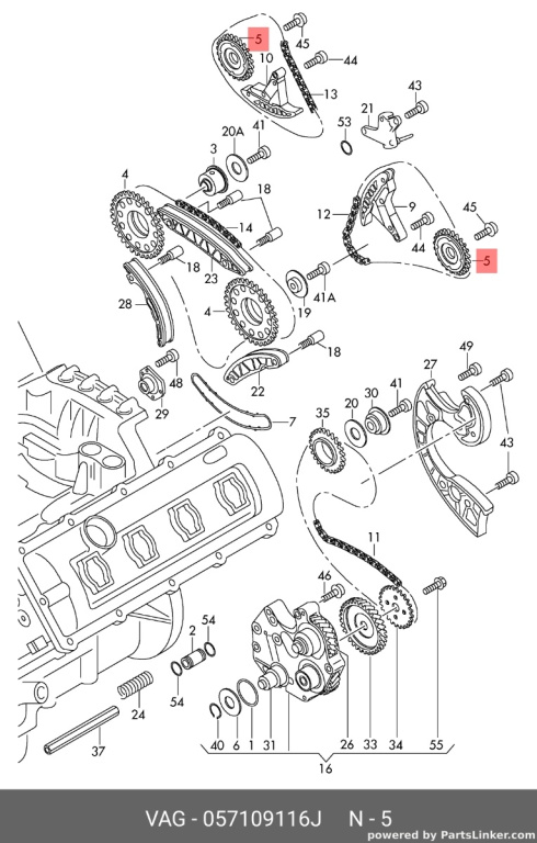 Pinion ax came 2.7 TDI Audi A4 B8 CGKA 2009 2010 2011 2012 OEM 057109116J