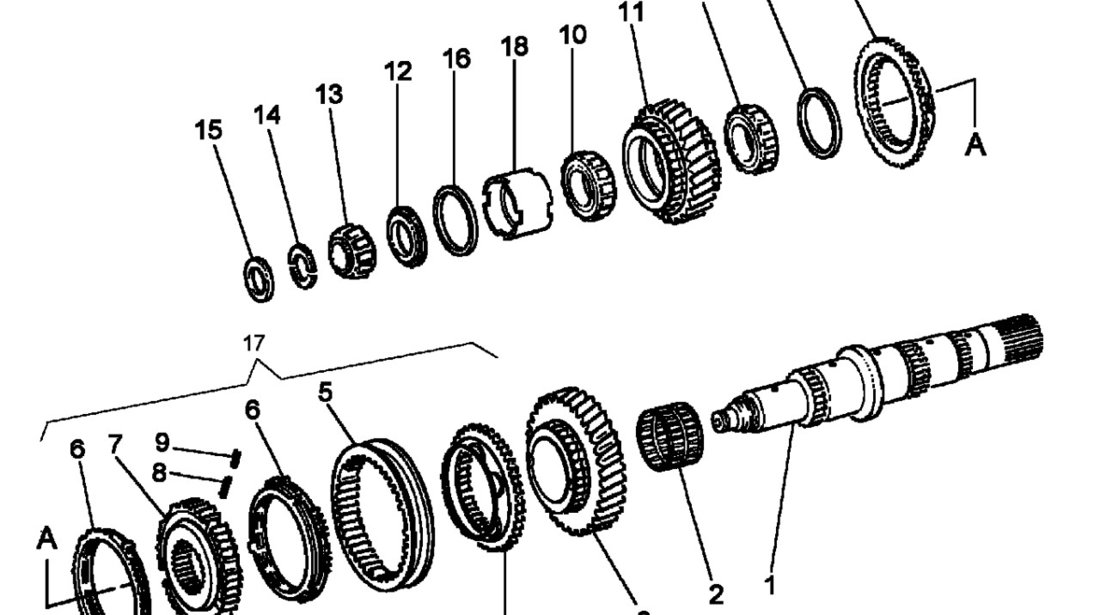 Pinion cutie viteze manuala cu 34 dinti Renault Premium DXi EURORICAMBI 5001848863