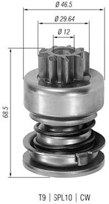Pinion electromotor (940113020056 MAGNETI MARELLI)