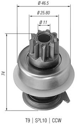 Pinion electromotor (940113020062 MAGNETI MARELLI)