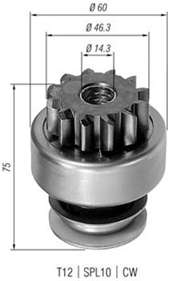 Pinion electromotor (940113020082 MAGNETI MARELLI)