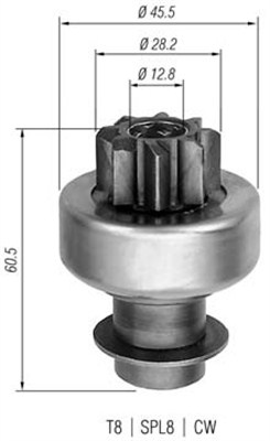 Pinion electromotor (940113020097 MAGNETI MARELLI)