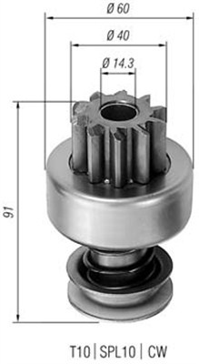 Pinion electromotor (940113020120 MAGNETI MARELLI)