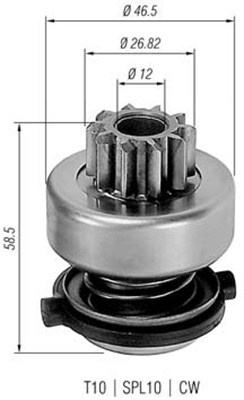 Pinion electromotor (940113020149 MAGNETI MARELLI)