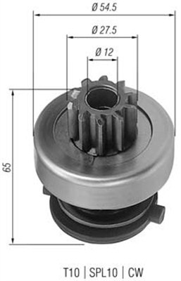 Pinion electromotor (940113020166 MAGNETI MARELLI)