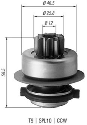 Pinion electromotor (940113020171 MAGNETI MARELLI)