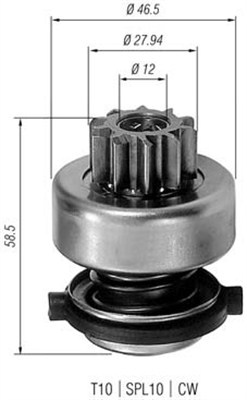 Pinion electromotor (940113020191 MAGNETI MARELLI)