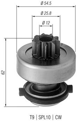 Pinion electromotor (940113020192 MAGNETI MARELLI)